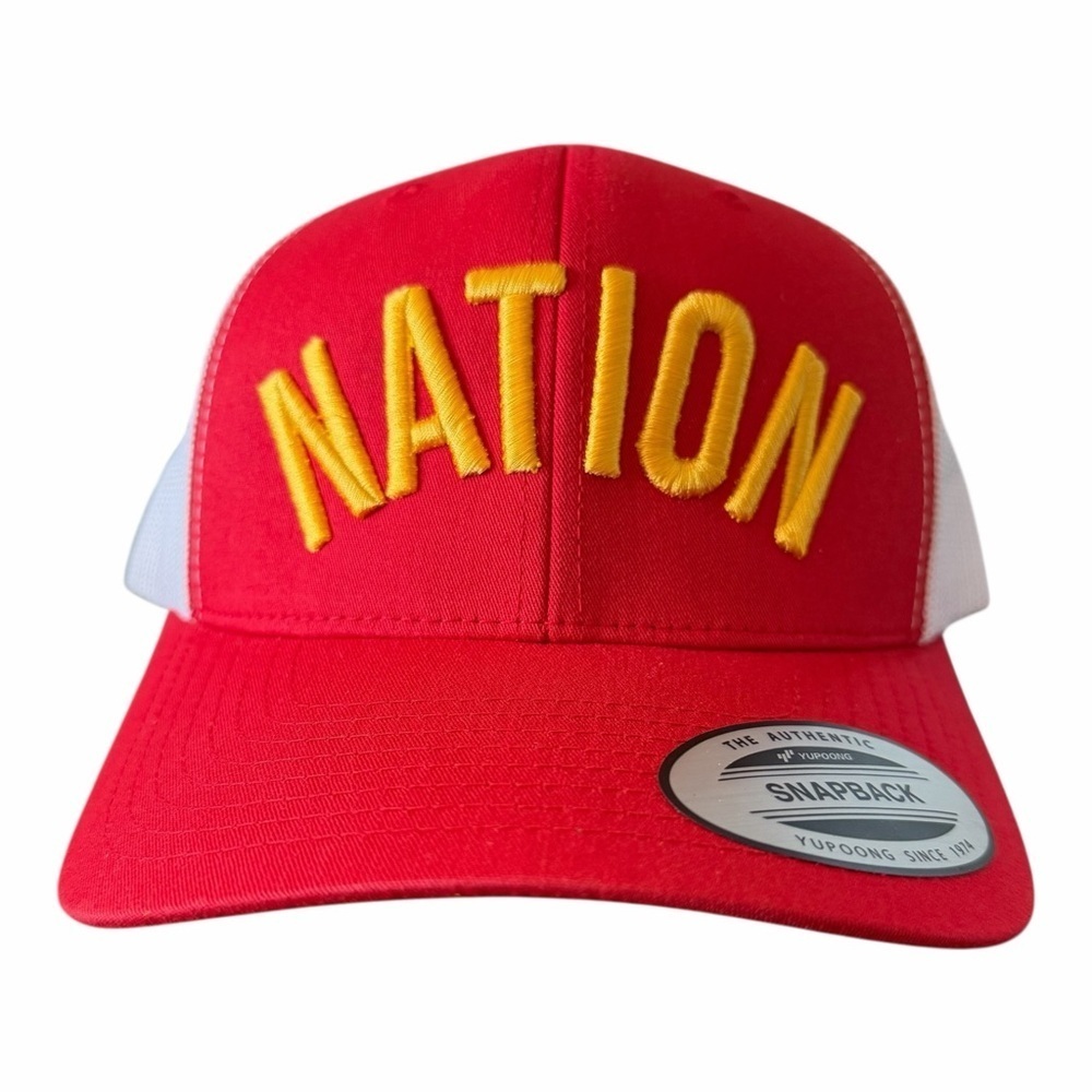 NFL CHIEFS “NATION” SNAPBACK TWILL TRUCKER CAP